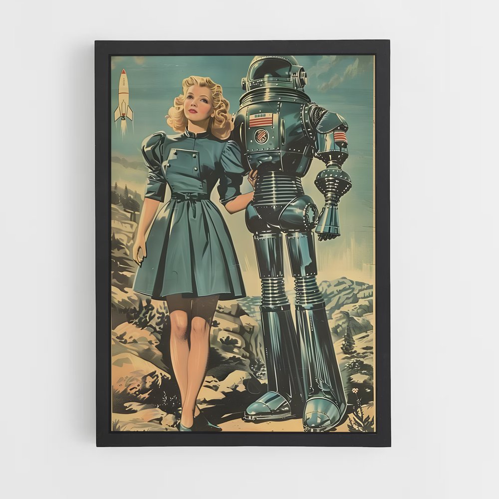 Poster L'Étoile et le Robot – affiche Espace rétro (vue 2)